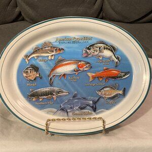 VTG 1990's American Expedition Oval Fish Platter-By @IDEAMAN-10" L-NEW W/O BOX